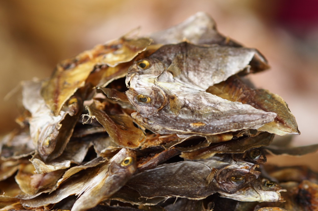 Dried Fish Cut in Half
