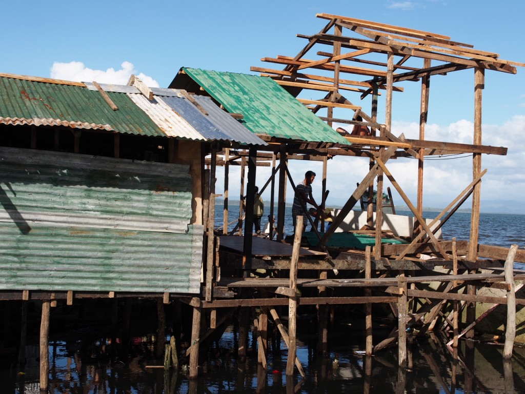 New houses were built largely with coco lumber