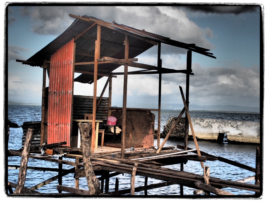 A skeleton of a new house emerges after super typhoon Yolanda