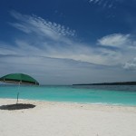 Beach and Umbrella on White Island