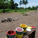 Paint Cans on the Beach on Camiguin