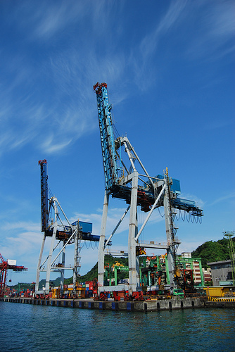 Keelung Harbor Cranes