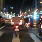 Driving My Scooter on Nanjing in Taipei