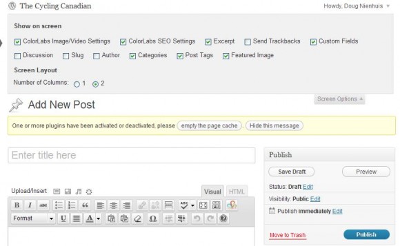 WordPress Themes, Zip Files, FTP Clients, & Screen Options Screen Options in WordPress