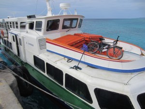 Okay. Now how do I get my bicycle off the boat?