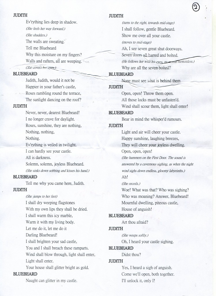 Bluebeard's Castle Libretto 2
