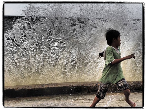Second Prison Visit Boy Running from a Wave