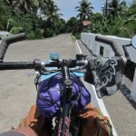The Handlebars of My Bike on the Road to Sorsogon