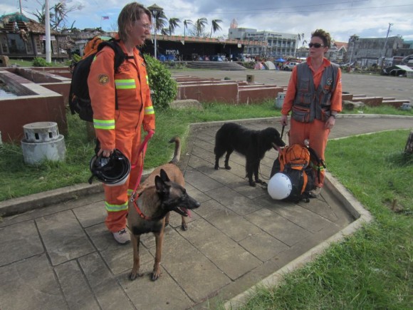 Day Thirteen – Super Typhoon Yolanda Members of the CASDDA team and their trained dogs