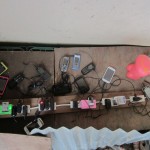 Many local people started small businesses charging gadgets with small generators