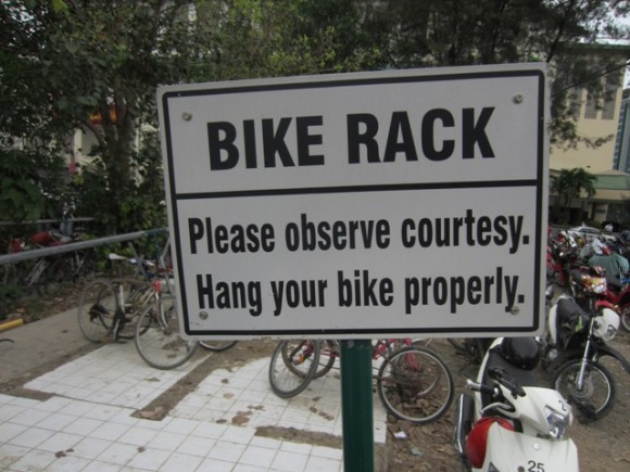 A sign at a shopping mall in Cebu. 