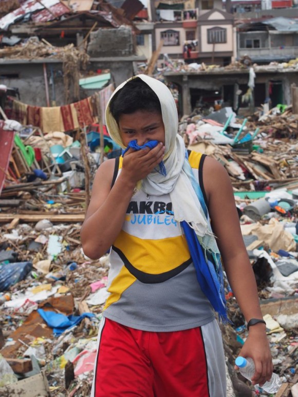 The smell of dead bodies fills the air in Tacloban