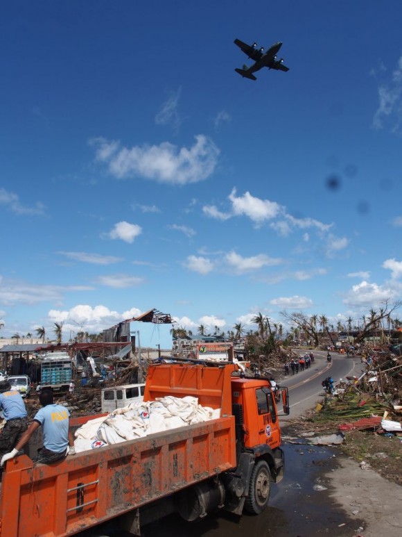 Day Twelve – Super Typhoon Yolanda C-130 Evacuates people from Tacloban after the typhoon