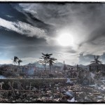 The sun begins to set over barangay Pampango in Tacloban City