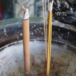 Incense Burning in a Censer in Yingge, Taiwan