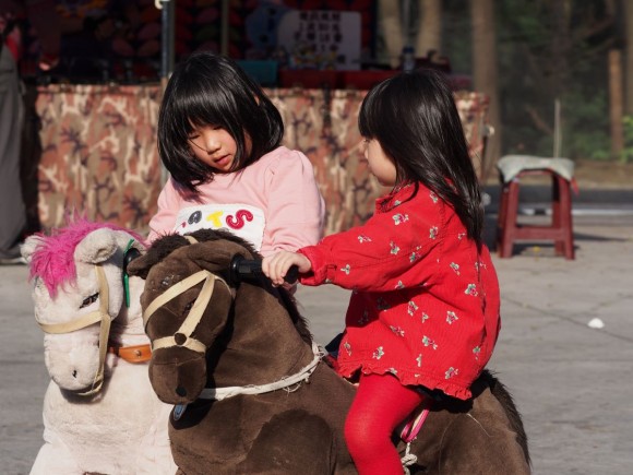 Girls on Toy Horses on Yingge Old Street