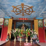Blue Sky and Clouds Ceiling at a Temple