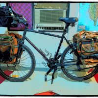 Bicycle With Arkel Pannier Bags and Handlebar Bag