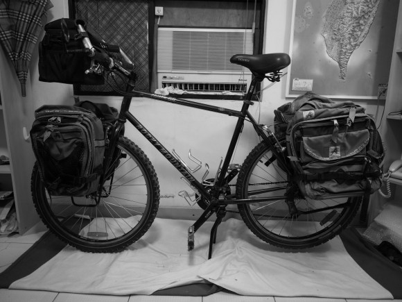Triple Hernias, Penzu, and Cleaning Up My Bicycle Rocky Mountain Route 66 Touring Bike in Black and White