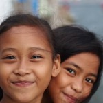 Two Girls at the Waterfront in Guiuan