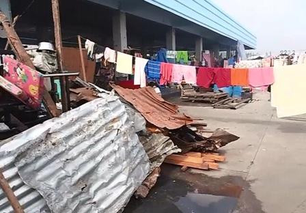 Video Post: Temp Housing at Market after Typhoon Yolanda Video Still Market Temp Housing